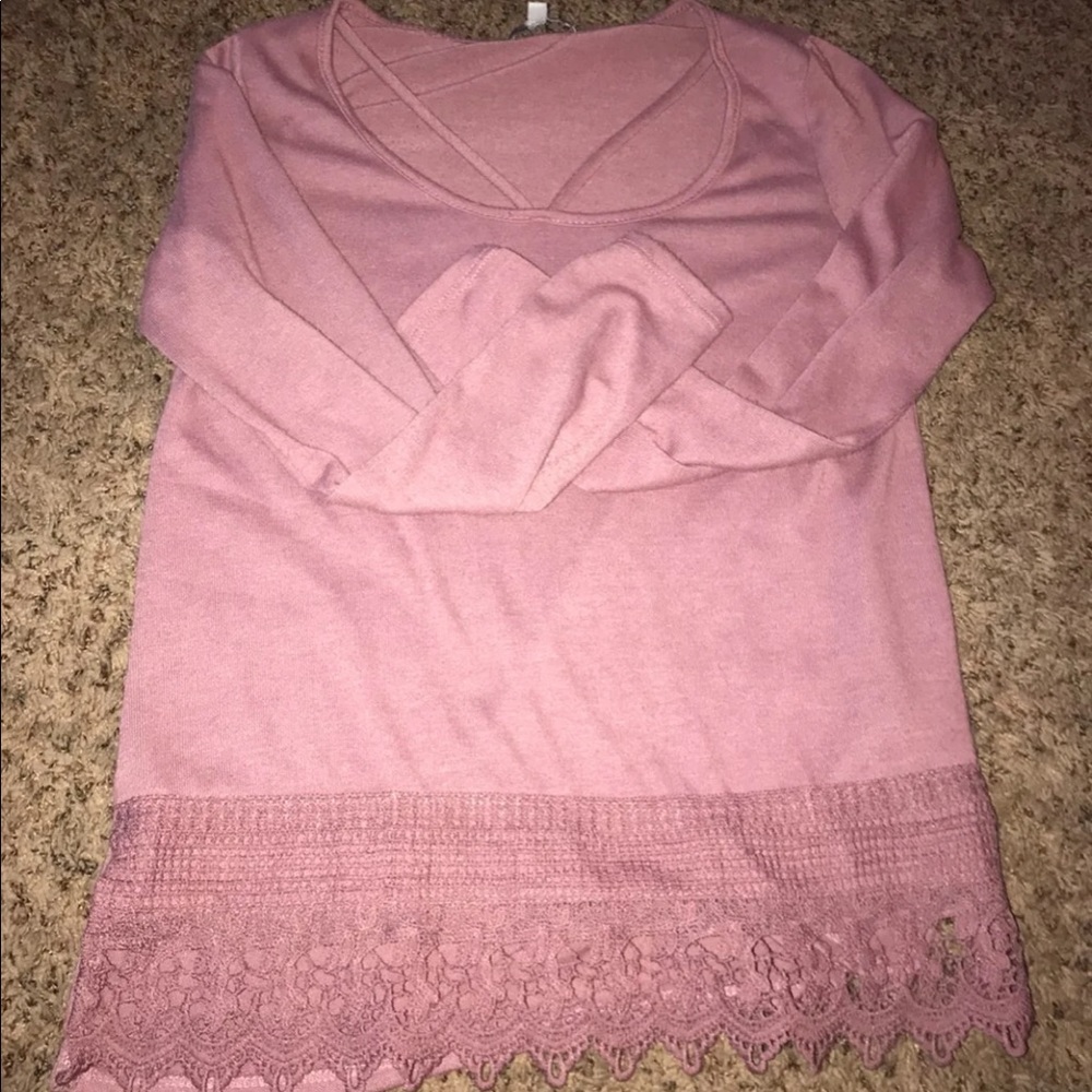 PINK LACEY BLOUSE